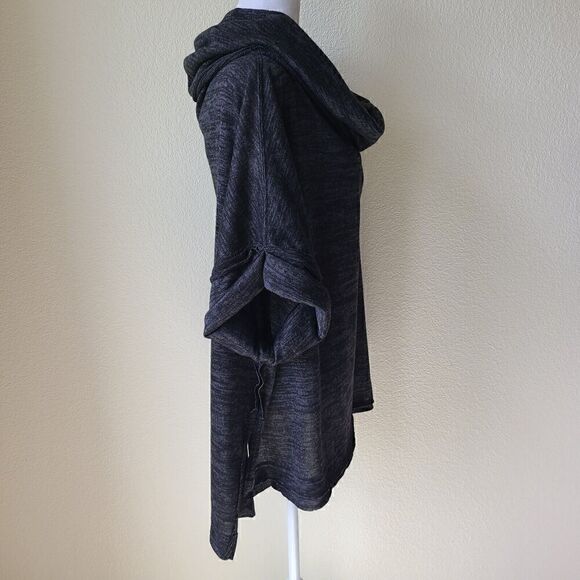 Altard State Cowl Neck Oversized Top Small Boxy Black Boho Raw Seams NEW - Picture 3 of 9